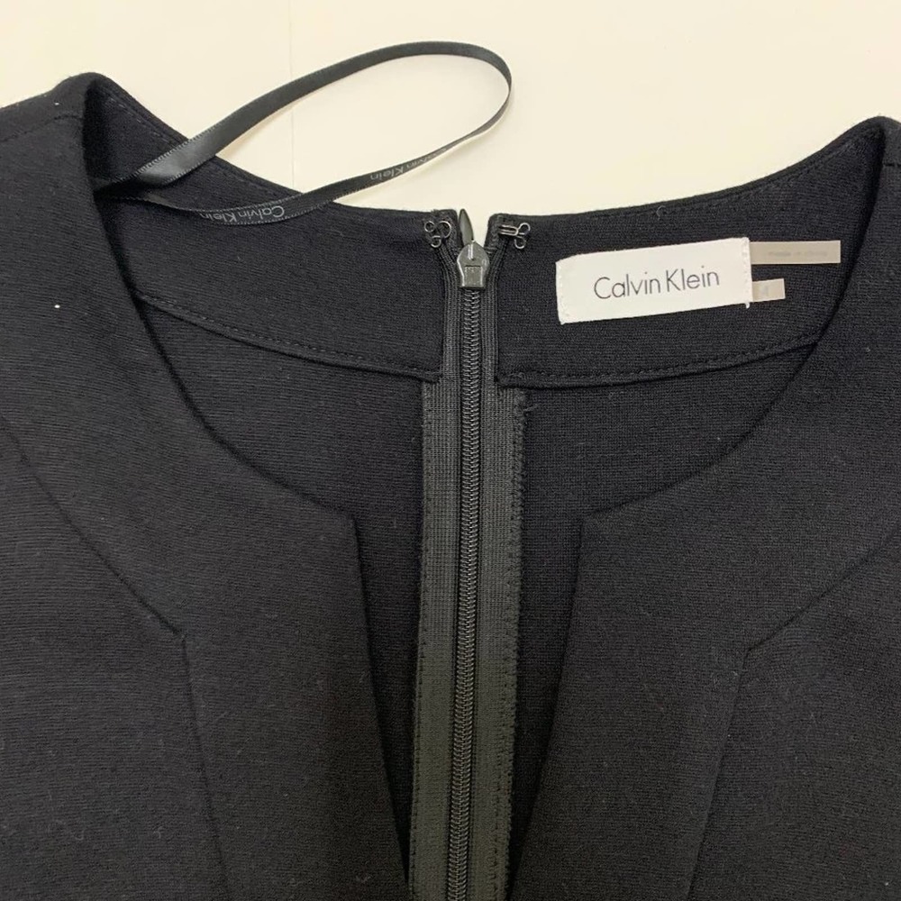 Calvin Klein Black Fit and Flare Dress Size 4 - Picture 2 of 11